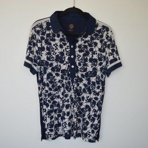 Tory Burch Polo- Navy and Cream ,  size L